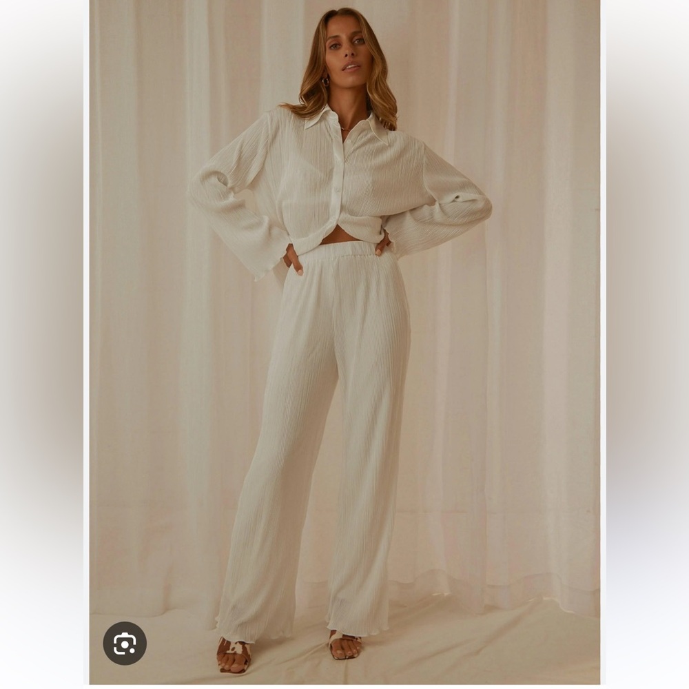 Peppermayo Plisse Set in Ivory. Size 12.